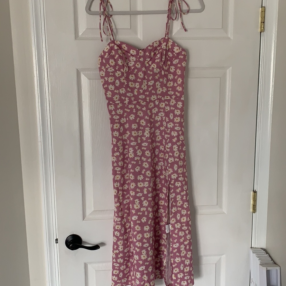 Floral midi sun dress